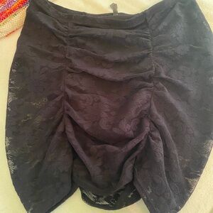 Torrid high waist swim skirt with black lace size 2